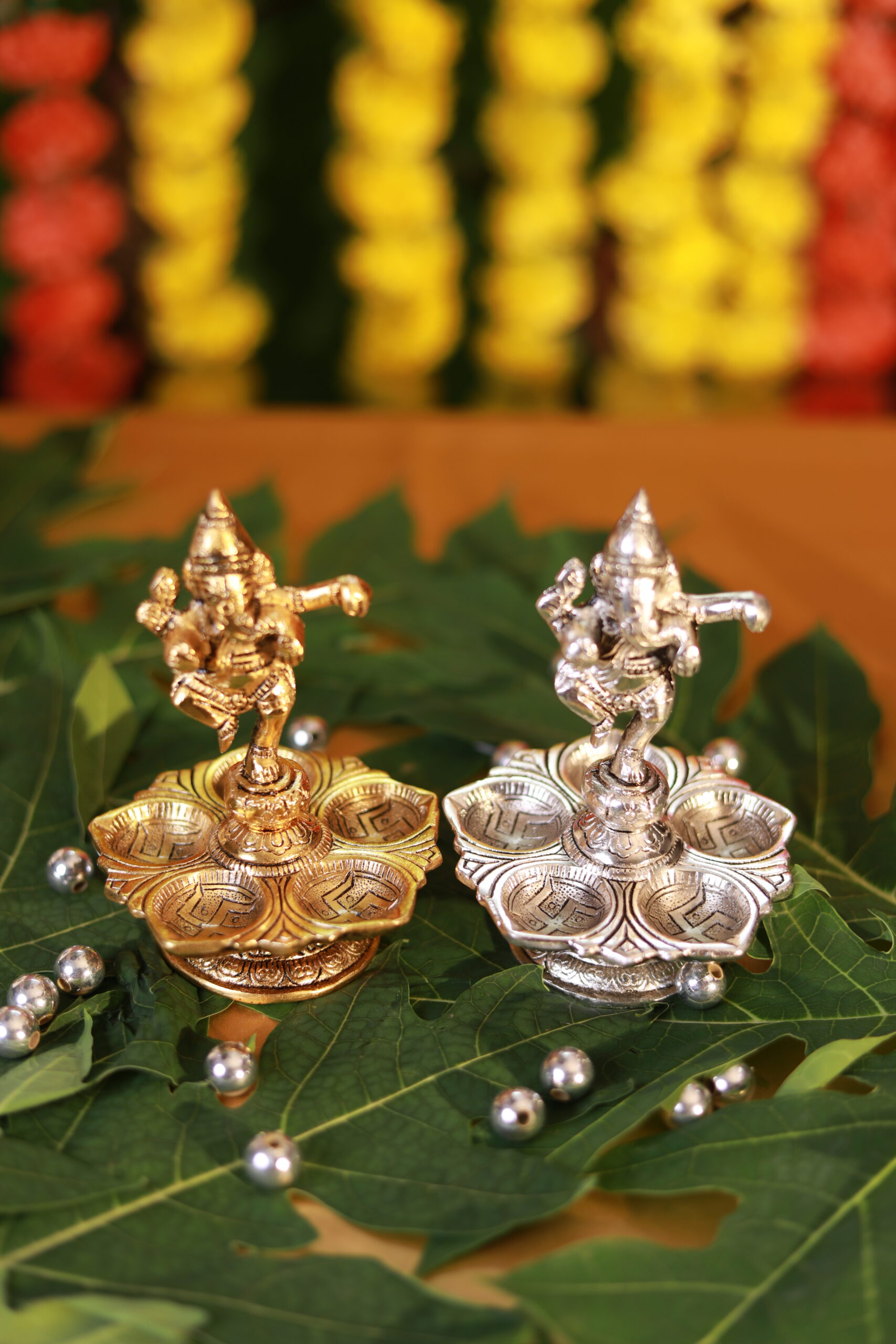 🪔 Brass Ganesha Diya – Handcrafted Decorative Oil Lamp