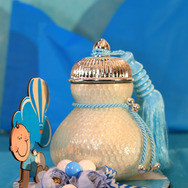 Blue Baby-Themed Designer Jar 🎈💙 – Giforia Luxe Collection