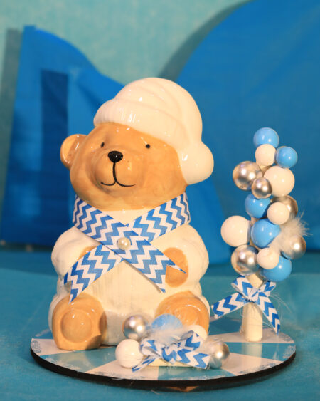 Giforia Baby Boy Teddy Gift Decor Set 🧸💙 | Premium Blue Celebration Hamper