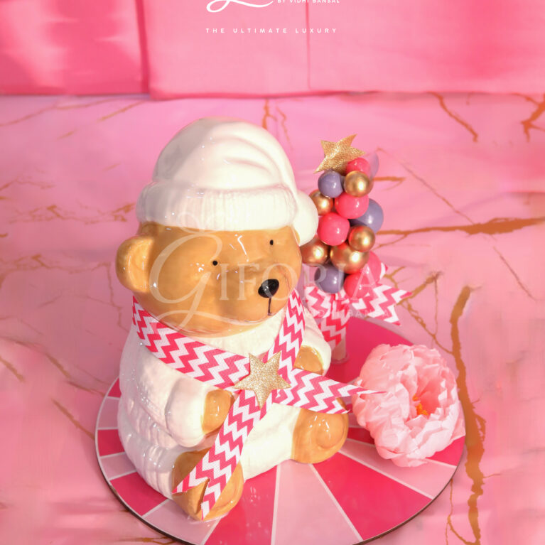 🧸✨ Cute Ceramic Bear Mug & Snack Bowl Set – Luxury Gift Hamper by Giforia