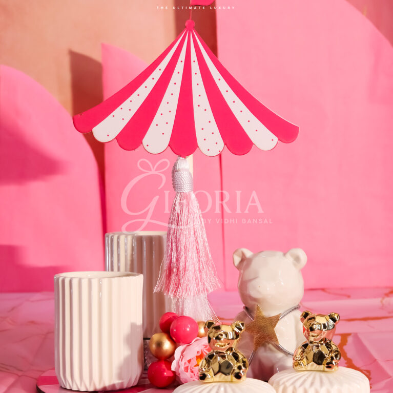 Giforia Signature Pink Carnival Gift Hamper – Ceramic Mugs, Bear Figurine & Luxe Accessories