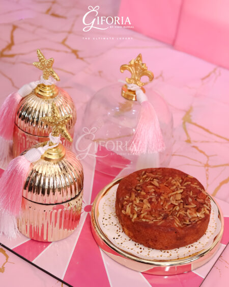 Giforia Luxe Gold Jar & Dessert Cloche Set – Premium Festive Gifting Ensemble