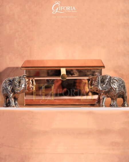 Royal Elephant Mirror Storage Box 🐘✨ | Giforia Luxe Collection
