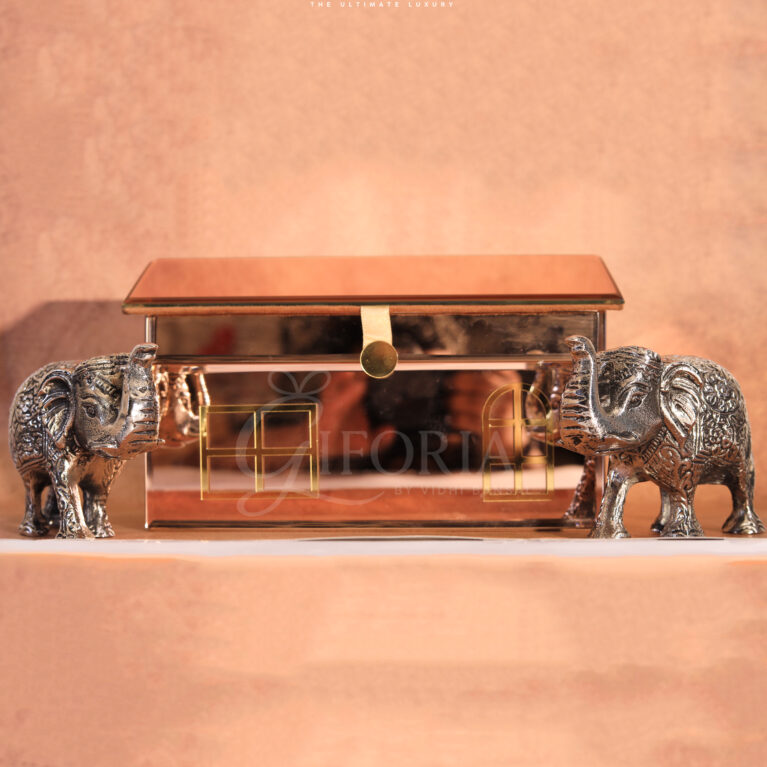 Royal Elephant Mirror Storage Box 🐘✨ | Giforia Luxe Collection