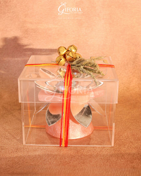 Giforia Divine Lotus Metal Diya Set 🪔🌸 | Luxury Festive Gifting