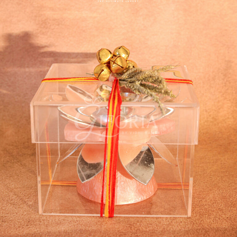 Giforia Divine Lotus Metal Diya Set 🪔🌸 | Luxury Festive Gifting