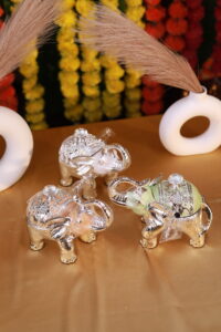 Giforia Royal Silver Elephant Dry Fruit Jars Set 🐘✨ | Luxury Festive Gifting