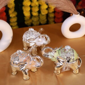 Giforia Royal Silver Elephant Dry Fruit Jars Set 🐘✨ | Luxury Festive Gifting
