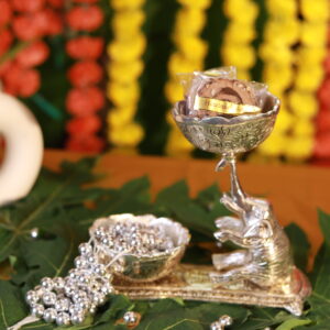 Royal Elephant Silver Platter With Dual Bowls 🐘✨ | Premium Dry Fruit & Chocolate Server